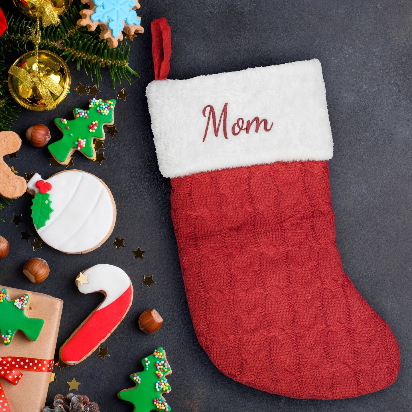 Embroidered Christmas Stockings (Customizable)