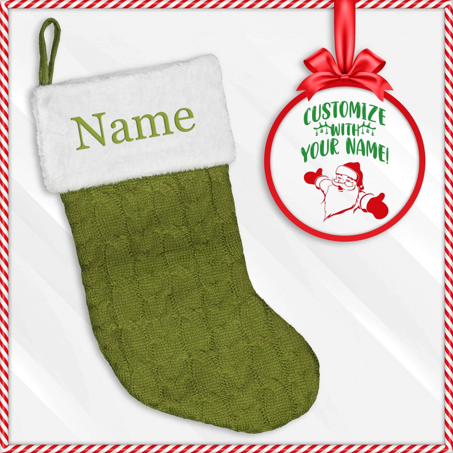 Embroidered Christmas Stockings (Customizable)