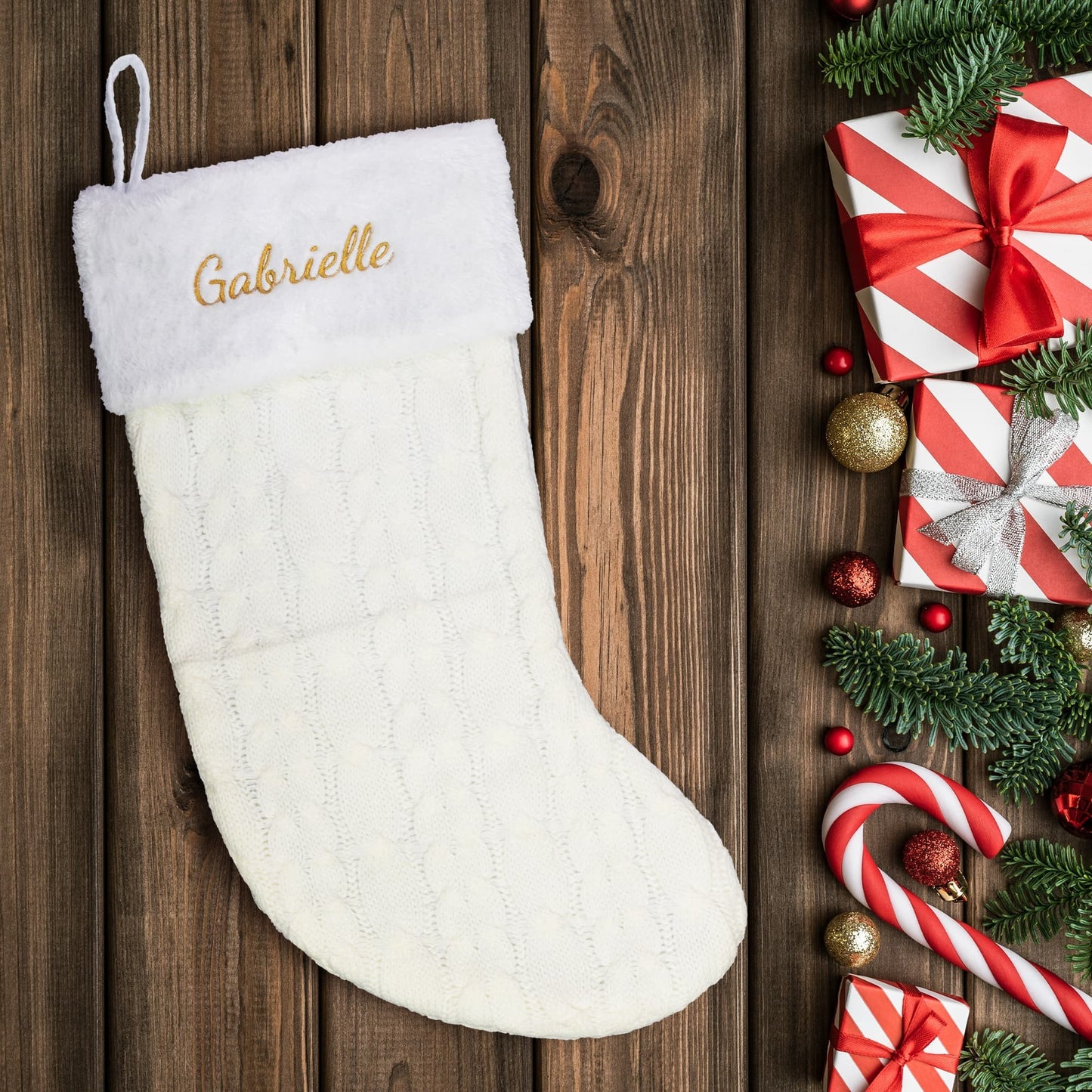 Embroidered Christmas Stockings (Customizable)