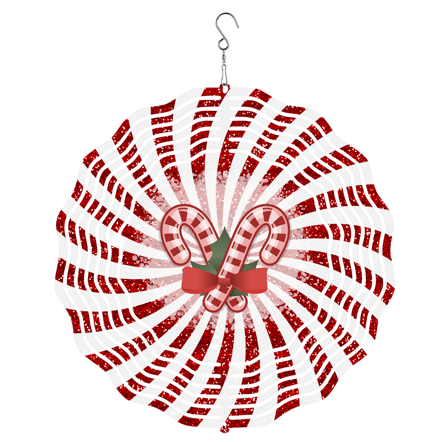 10in Wind Spinner - 2 Sided Candy Cane